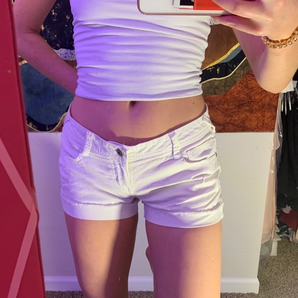 White Denim Shorts